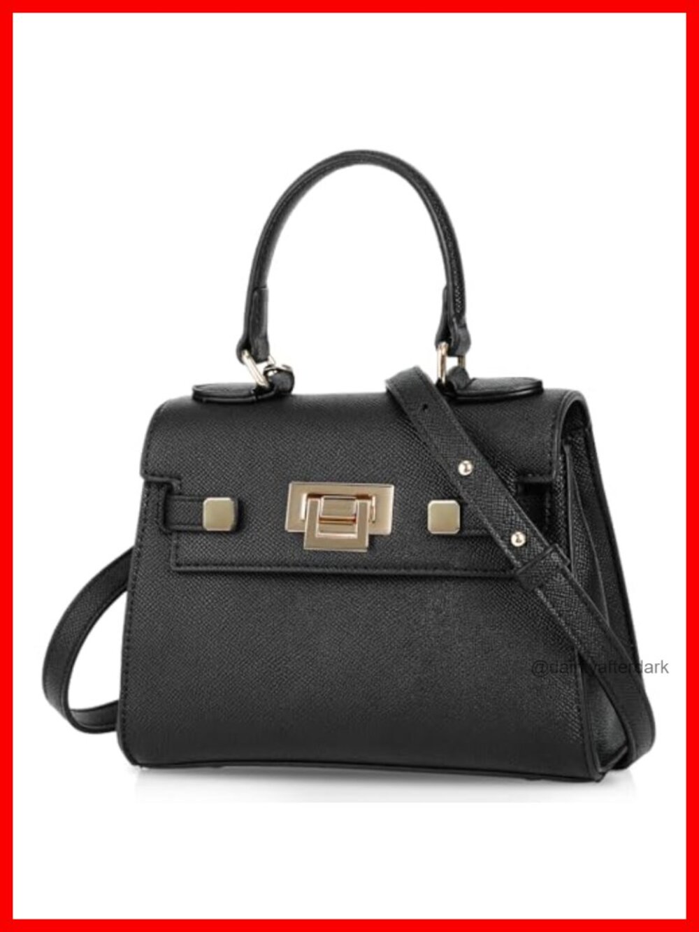 Vegan Faux Leather Mini Satchel Bag Women Crossbody Purse with Detachable Strap